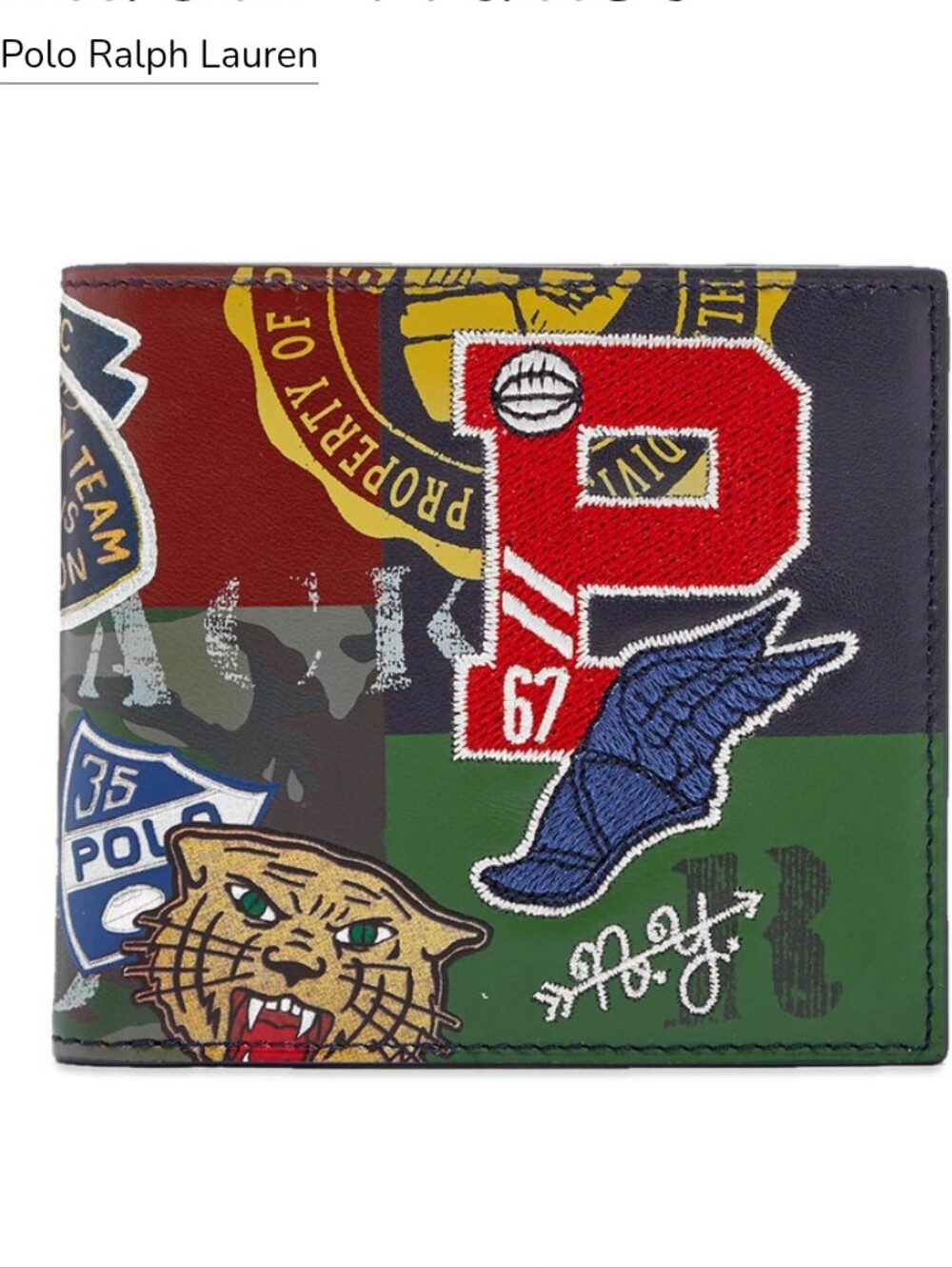 Polo Ralph Lauren Motif Patchwork Billfold Wallet